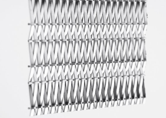 Interior Wall Cladding Arsitektur Woven Metal Mesh 3.6mm Bersertifikat ISO9000