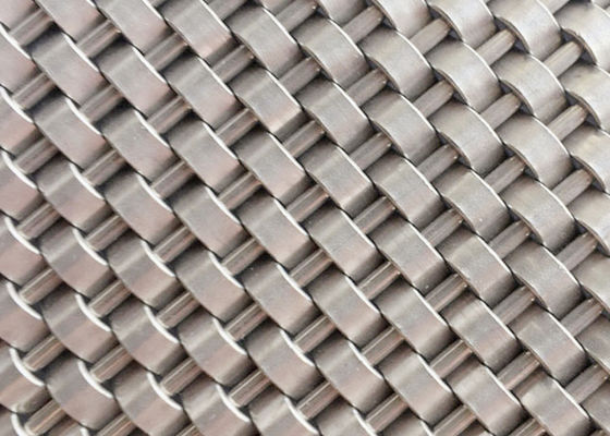316SS Panel Dekoratif Elevator Woven Steel Mesh Panjang Maks 6m