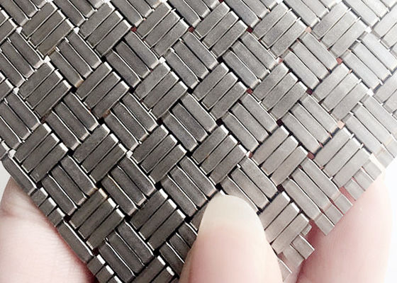 304SS 1.8mm Panel Mesh Baja Anyaman Dekoratif Untuk Kabin Lift