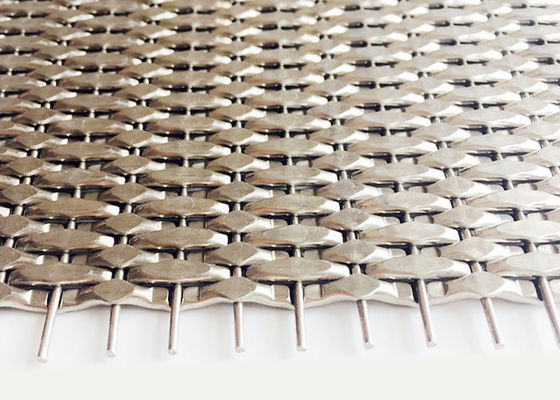 SS304 SS316 Cladding Metal Mesh 3.5mm Tebal Dekoratif Woven Mesh