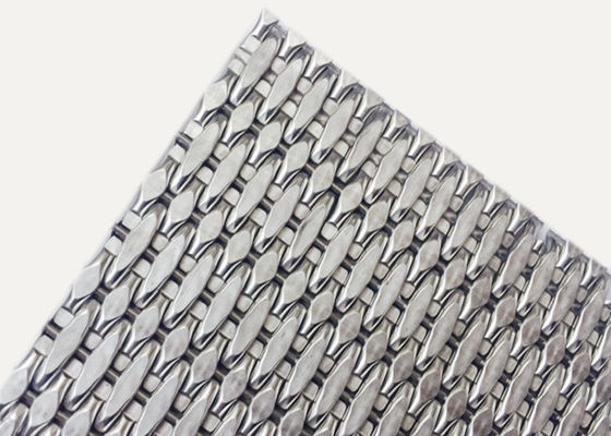 SS304 SS316 Cladding Metal Mesh 3.5mm Tebal Dekoratif Woven Mesh