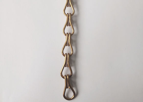 Sand Color 1.5mm Anodized Aluminium Chain Fly Screen Untuk Dekorasi Plafon