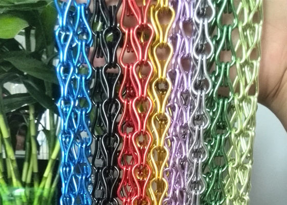 Coklat 1.5mm Ringan Aluminium Layar Terbang Rantai Berbagai Macam Warna Dekoratif