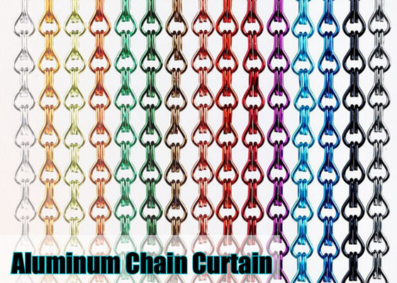 Tirai Pintu Rantai Logam Anodized 1.5mm Arsitektur Antirust