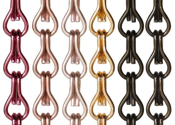Tirai Tautan Rantai Aluminium Anodized yang Dapat Didaur Ulang Tahan Pakai
