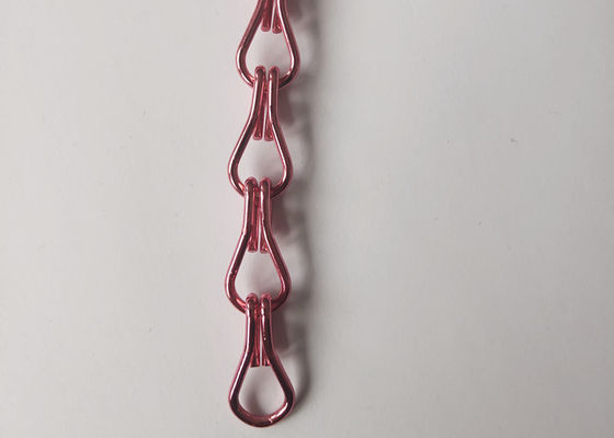 Warna Merah Kait Ganda Layar Terbang Rantai Aluminium Anodisa 0,035KGS / M