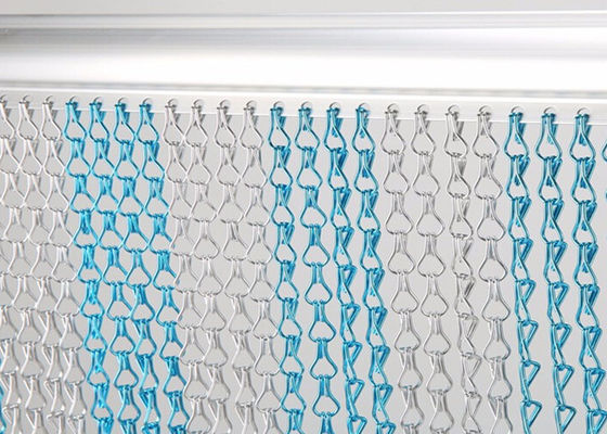 2.0mm Biru Anodized Aluminium Chain Door Fly Screen Kait Ganda