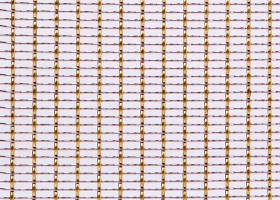 Brass Wire Decorative Woven Wire Mesh Woven Metal Mesh Untuk Furnitur 36m