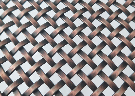 Antik Tembaga Dekorasi Wire Mesh Grilles Ss Panel Untuk Layar Tahan Karat