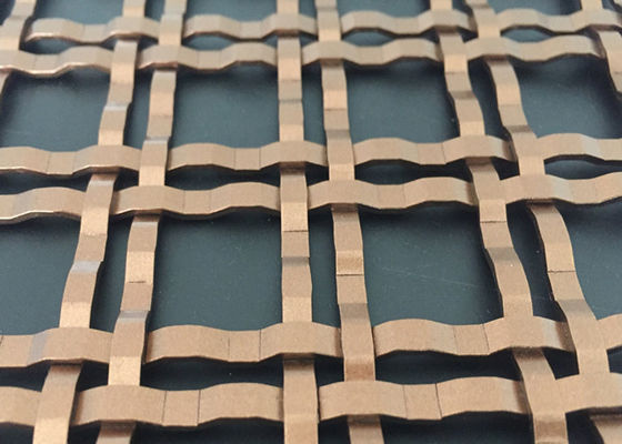 Kisi-kisi Wire Mesh Hias Warna Perunggu Dicat Wire Mesh Untuk Pintu Lemari