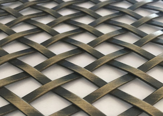 Antique Plated Brass Decorative Mesh 3.0m Kain Stainless Steel Untuk Partisi