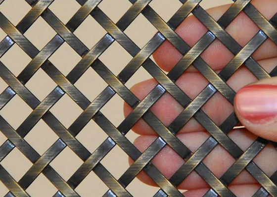 Antique Plated Brass Decorative Mesh 3.0m Kain Stainless Steel Untuk Partisi