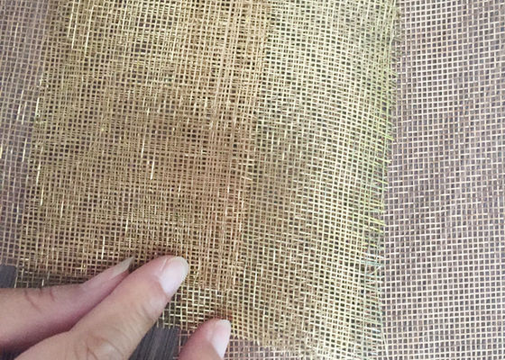 Kain Logam Wire Mesh Laminasi Kaca Tembaga Untuk Kaca Seni