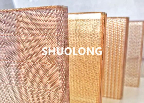 Wire Mesh Kaca Laminasi Tahan Suhu Tinggi Ukuran Disesuaikan