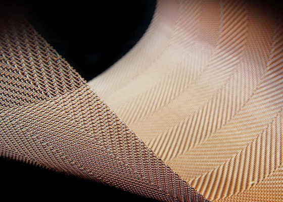 Arsitektur Kaca Tembaga Halus Dilaminasi Wire Mesh Untuk Kaca Tempered