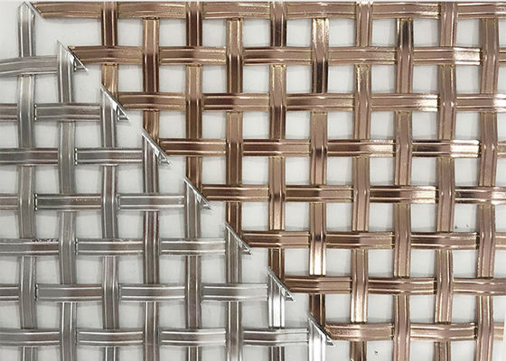Panel Wire Mesh Arsitektur Tenunan Polos Diameter 0.8mm
