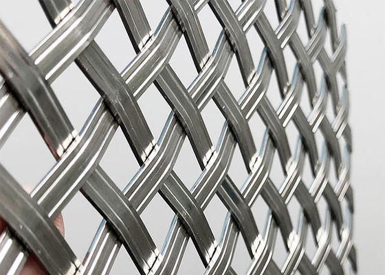 Panel Wire Mesh Arsitektur Tenunan Polos Diameter 0.8mm