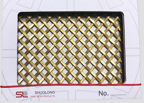 Warna Emas Arsitektur Logam Mesh Stainless Steel Lebar 0,5m-2,0m