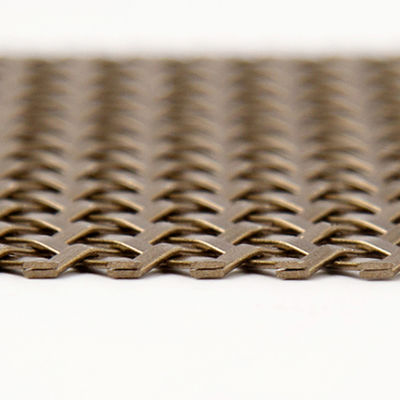 Aluminium Brass Decorative Woven Wire Mesh Anodizing Tahan Lama