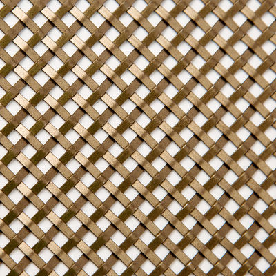 Aluminium Brass Decorative Woven Wire Mesh Anodizing Tahan Lama
