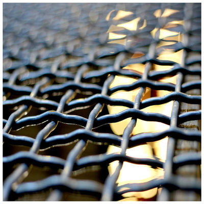 Lock Steel Crimped Wire Mesh 0,5m-2,5m Lebar 30m Panjang Galvanis