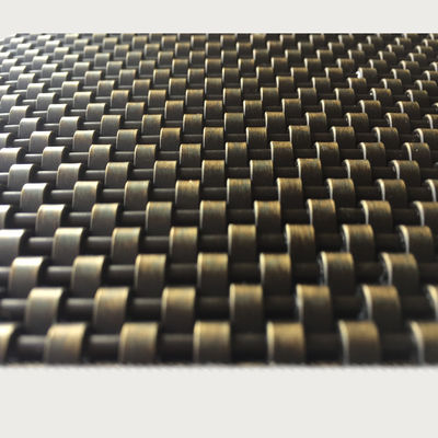Korosi tahan Woven Wire Mesh Panel Baja persegi panjang Nickel Plating