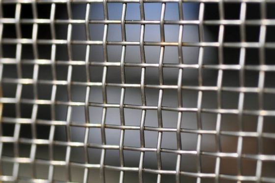Panel Wire Mesh Woven Anticorrosion dari Baja persegi panjang Pengolahan Permukaan Polishing