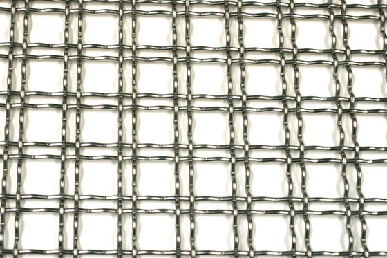 Panel Wire Mesh Woven Anticorrosion dari Baja persegi panjang Pengolahan Permukaan Polishing