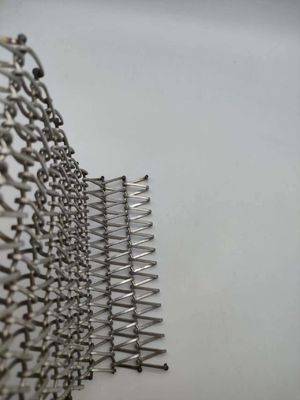 Baja tahan karat 304 Spiral Wire Cloth Mesh Untuk Aplikasi Ruang Interior