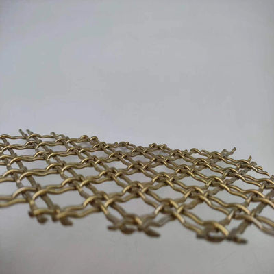 400 Mesh Pvd Gold Metal Mesh Dekoratif Untuk Aplikasi Komersial