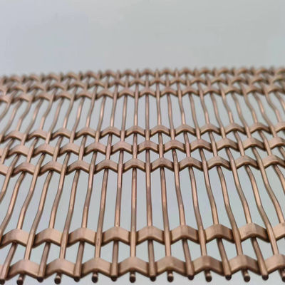 Tembaga Warna Baja Kawat Hias Kawat Mesh Screen PVC dilapisi