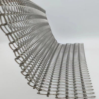 Customized Color Steel Spiral Wire Mesh Panjang 1m-50m Untuk Dekorasi