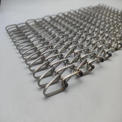 Silver Spiral Woven Wire Mesh Diameter Ukuran 2mm-20mm