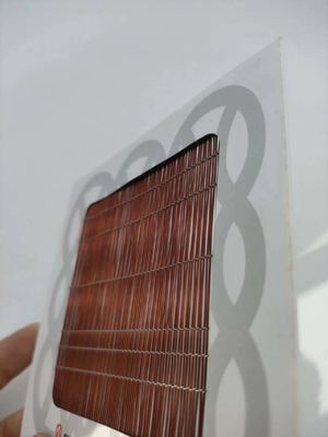 1-2m Lebar Kaca Laminasi Wire Mesh Merah Warna Dekoratif Switch