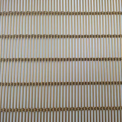 Dekoratif Woven Wire Flexible Metal Mesh Fabric Powder Coating Untuk Tirai