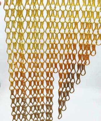 Anoding Disesuaikan Fleksibel Metal Mesh Kain 41,5% Area Pembukaan