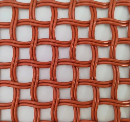 Oranye 5mm Arsitektur stainless steel Wire Mesh Lebar 0,6m-2,4m
