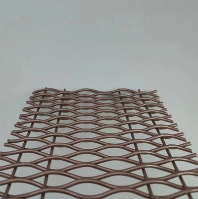 Rose Gold Steel Weave Arsitektur Woven Wire Mesh Dengan Painting Untuk Railing