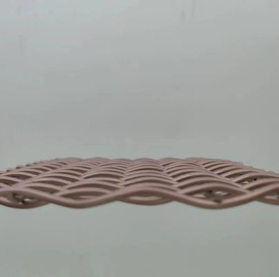 Rose Gold Steel Weave Arsitektur Woven Wire Mesh Dengan Painting Untuk Railing