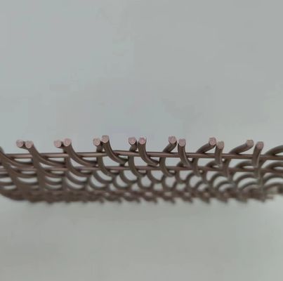 Rose Gold Steel Weave Arsitektur Woven Wire Mesh Dengan Painting Untuk Railing