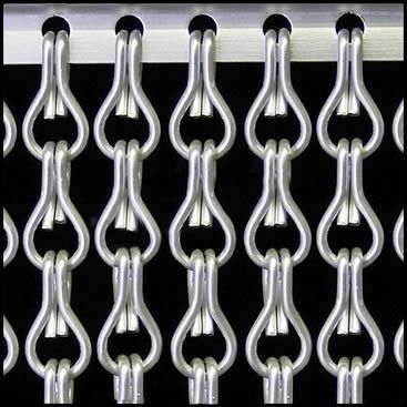 Aluminium Customisable Chain Fly Screen Dengan Rel Dan Fittings Lainnya