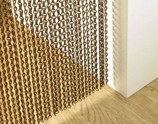 Aluminium Customisable Chain Fly Screen Dengan Rel Dan Fittings Lainnya