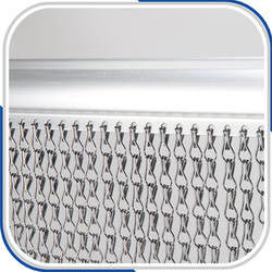 Ukuran Standar 90x210cm Rantai Link Screen Curtain Kinerja Superior