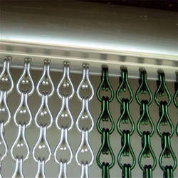 Ukuran Standar 90x210cm Rantai Link Screen Curtain Kinerja Superior