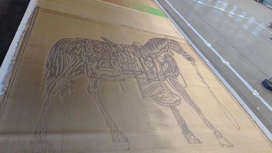 Villa Custom 3d Metal Mesh / Tembaga Mesh / Kuningan Mesh Woven Mural