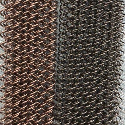 Customized Hole Size Silver Metal Coil Drapery Untuk Arsitektur Dan Desain Lansekap