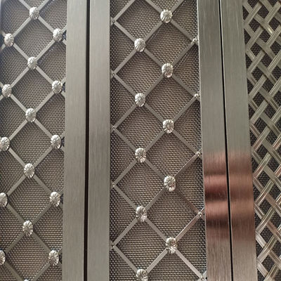 Polished Twill Weave Dekoratif Wire Mesh Grilles Ramah Lingkungan