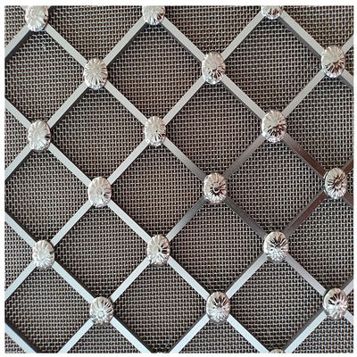 Polished Twill Weave Dekoratif Wire Mesh Grilles Ramah Lingkungan