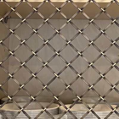 Eco Friendly Dekoratif Wire Mesh Grilles Ketebalan 0.5-2mm Di Perak