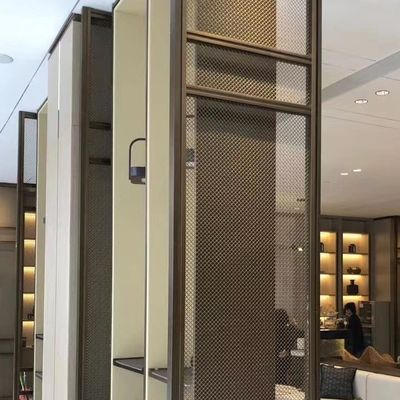 Eco Friendly Dekoratif Wire Mesh Grilles Ketebalan 0.5-2mm Di Perak